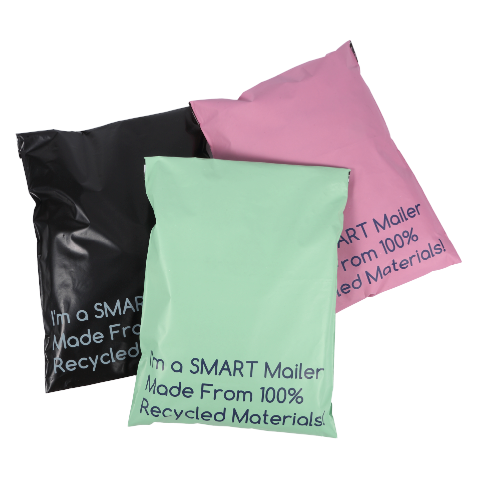 SMART 100% Recycled Poly Mailers | White Eco friendly Packaging – Smart ...