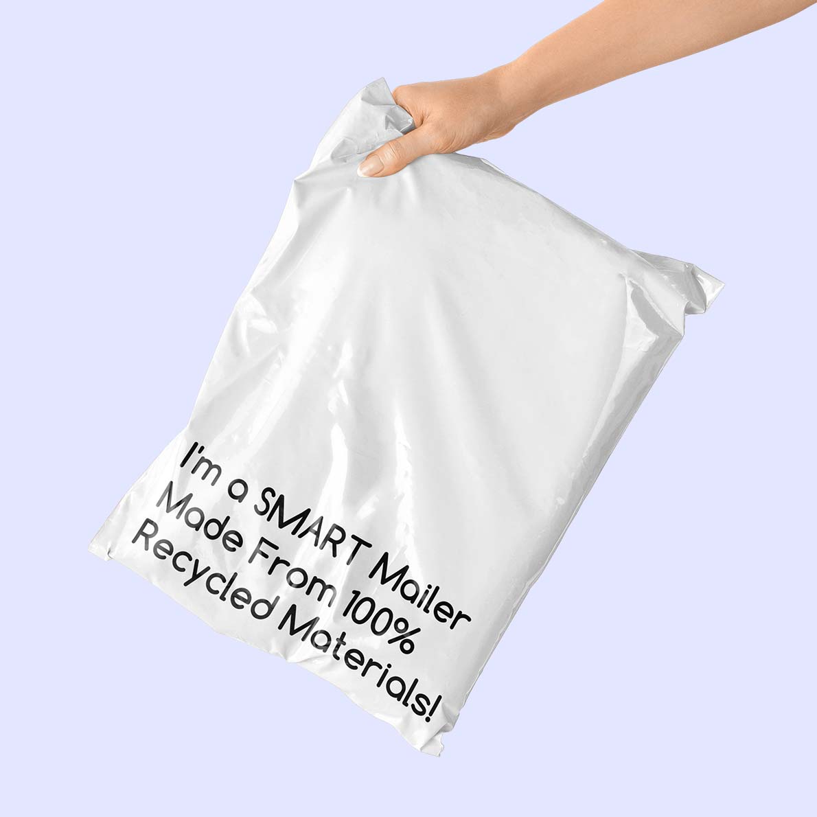 Environmentally Friendly Poly Mailers - White | Smart Shipping Supply