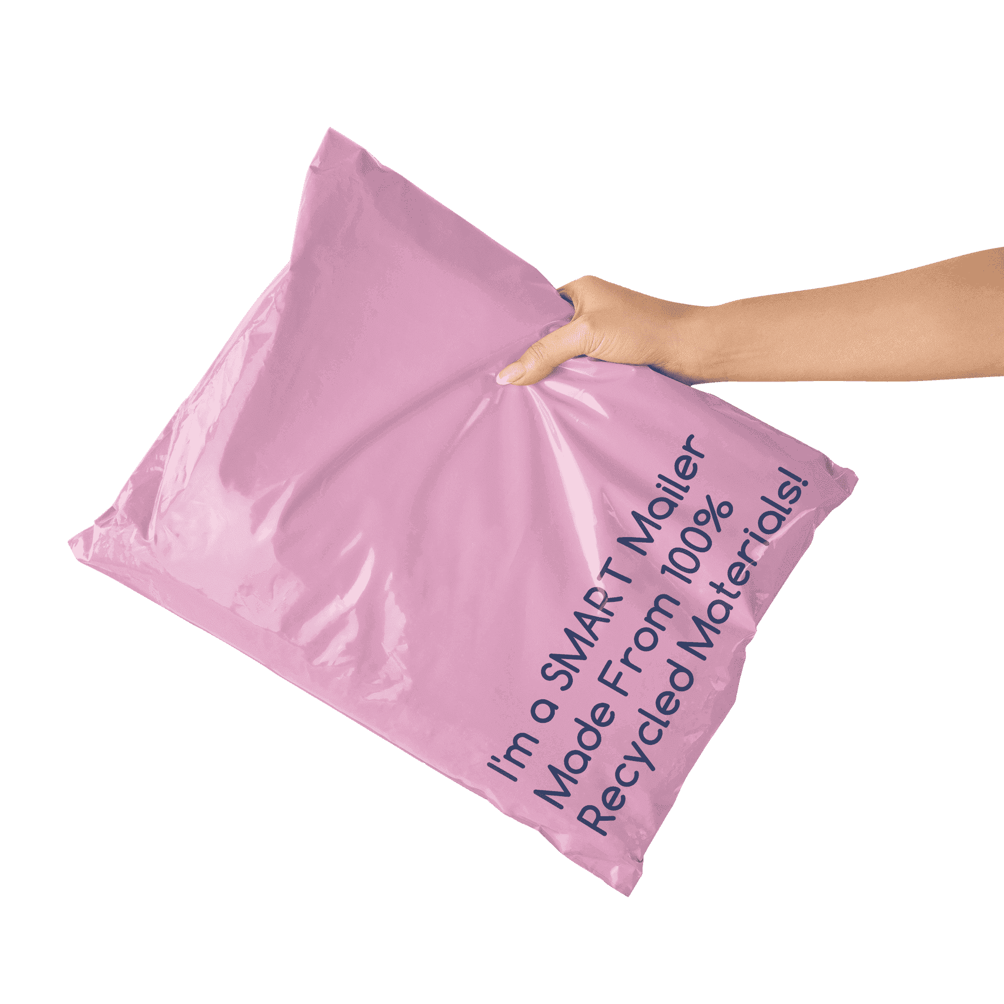 Hand Holding Pink Mailer